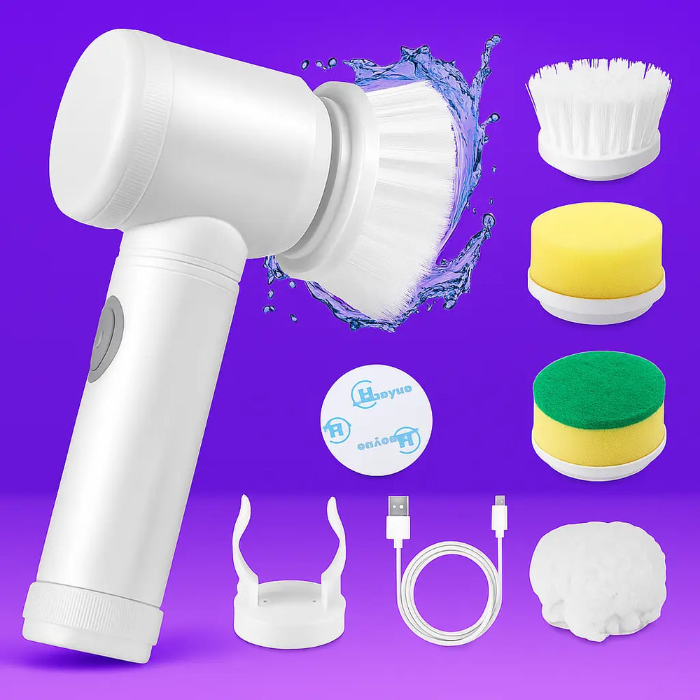 Elvy Kart SwiftScrub™ Pro – 5-in-1 Electric Multi-Cleaning Brush Dropdash