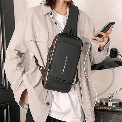 ✨ Stylish Sling Bag for Men | Leather Crossbody Travel Shoulder Bag with Zipper Closure ckfn0z-i0