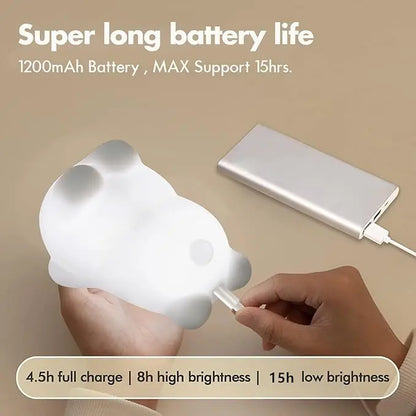 Cute Bunny Silicone Night Light – 16 Colors Rechargeable Nursery Lamp ckfn0z-i0