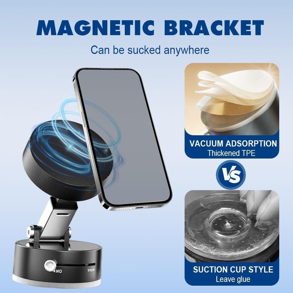 ✨ Vacuum Magnetic Suction Phone Holder | 360° Rotatable Foldable & Retractable Strong Magnetic Mobile Stand ✨ ckfn0z-i0