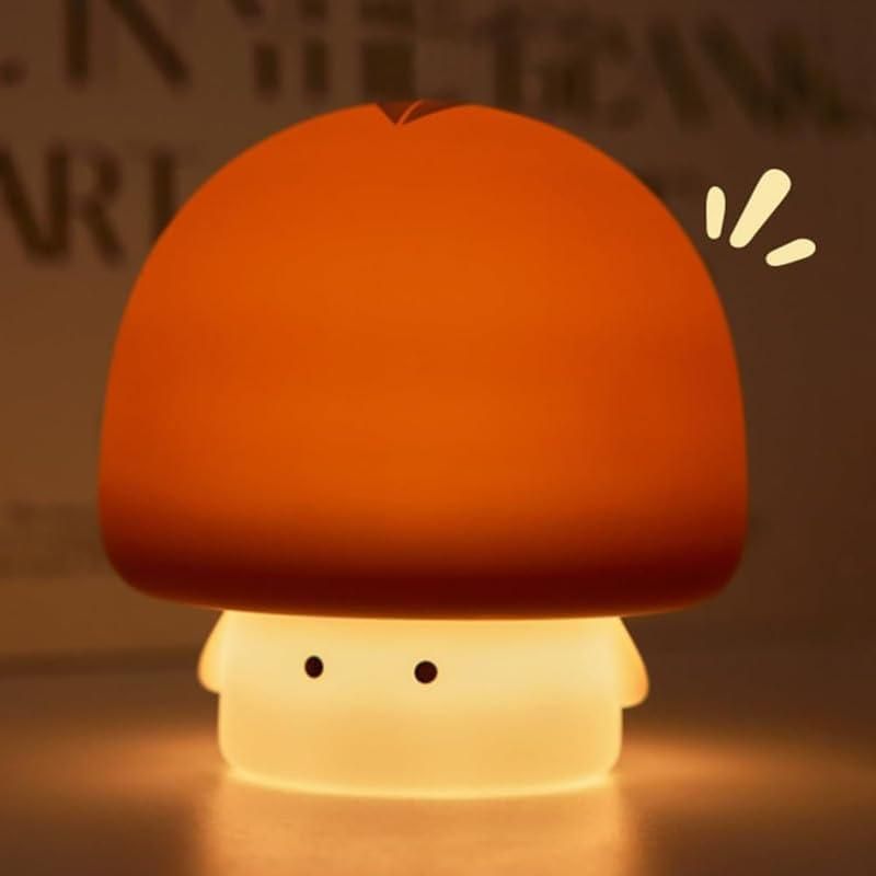 ✨ Mushroom Night Silicone Lamp | Rechargeable LED Night Light with Touch Sensor | Cute Decorative Mushroom Figurine ✨ ckfn0z-i0