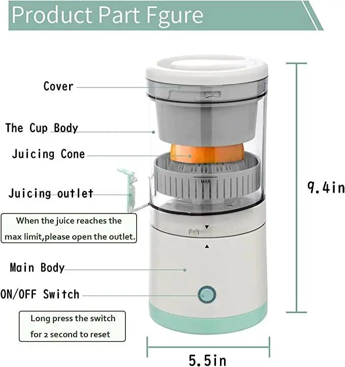 Electric Citrus Juicer : Ideal for juicing halved citrus fruits ckfn0z-i0