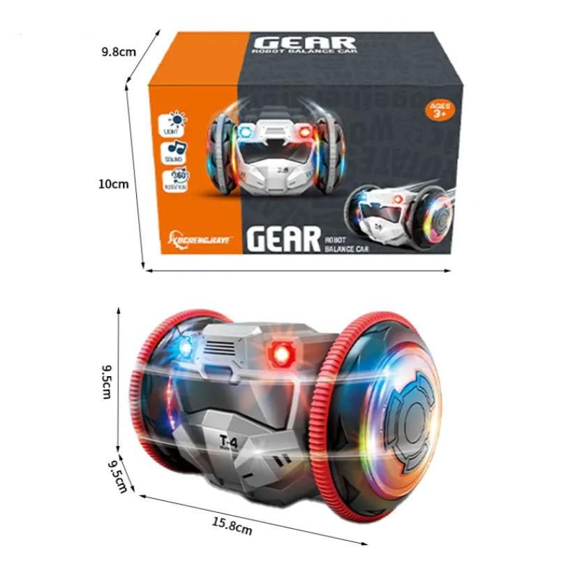 RoboMaxCar 360° Rotation Balance Toy Car for Kids | LED Lights, Music & Fun Stunts ckfn0z-i0