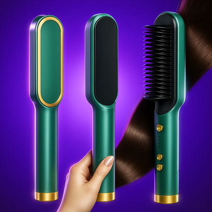 ✨ 3 in 1 Hair Straightener Brush & Comb | Beard Straightener, Anion Massager & Styling Tool ✨ ckfn0z-i0