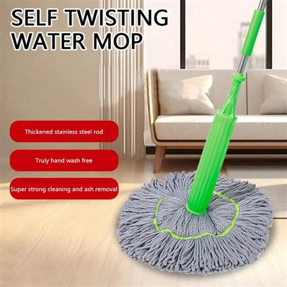 ✨ Self-Twisting Water Rotating Mop | 360° Spin Microfiber Floor Cleaning Mop with Steel Handle ✨ ckfn0z-i0