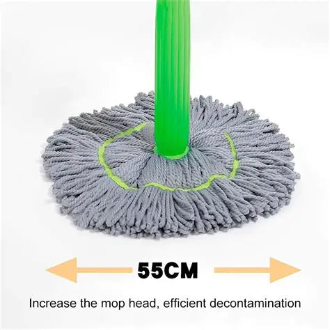 ✨ Self-Twisting Water Rotating Mop | 360° Spin Microfiber Floor Cleaning Mop with Steel Handle ✨ ckfn0z-i0